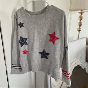 Patchwork Distressed Sweatshirt